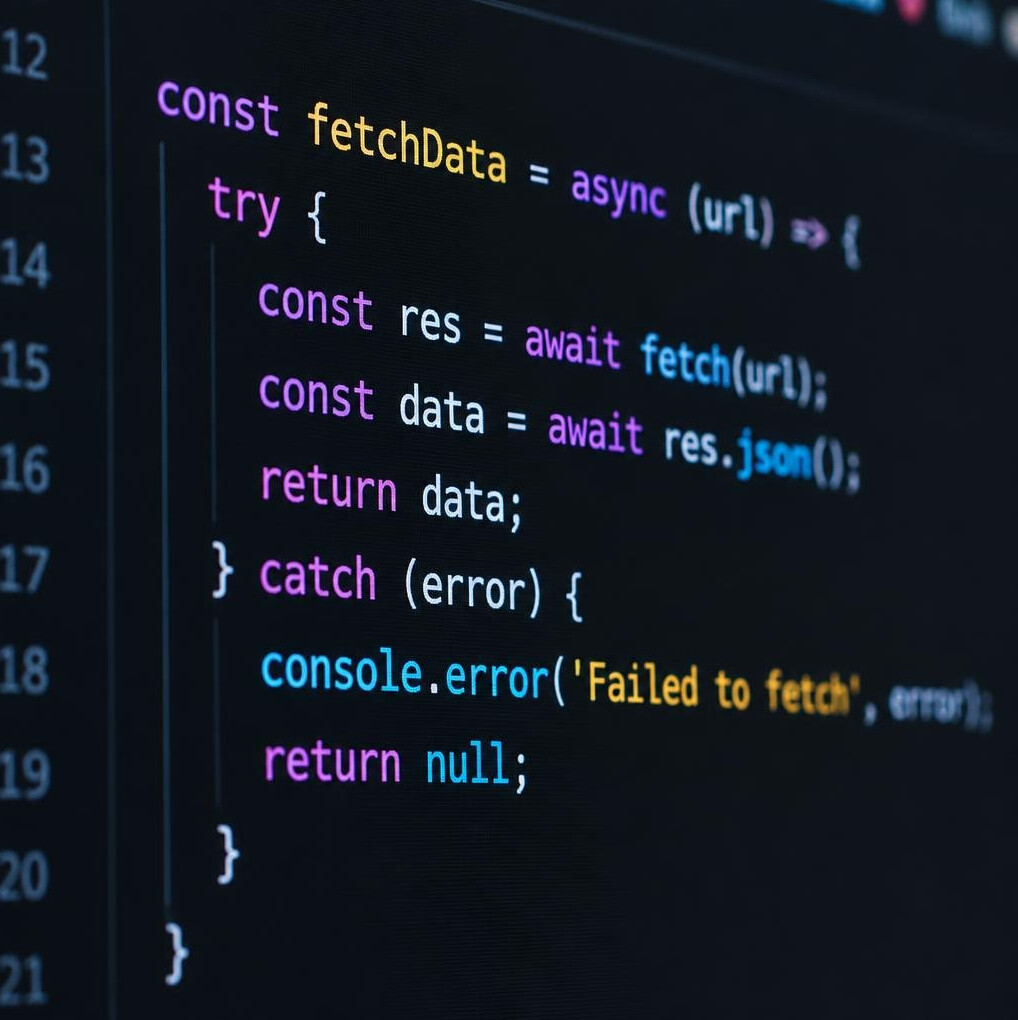 Close-up of colorful code displayed on a computer monitor