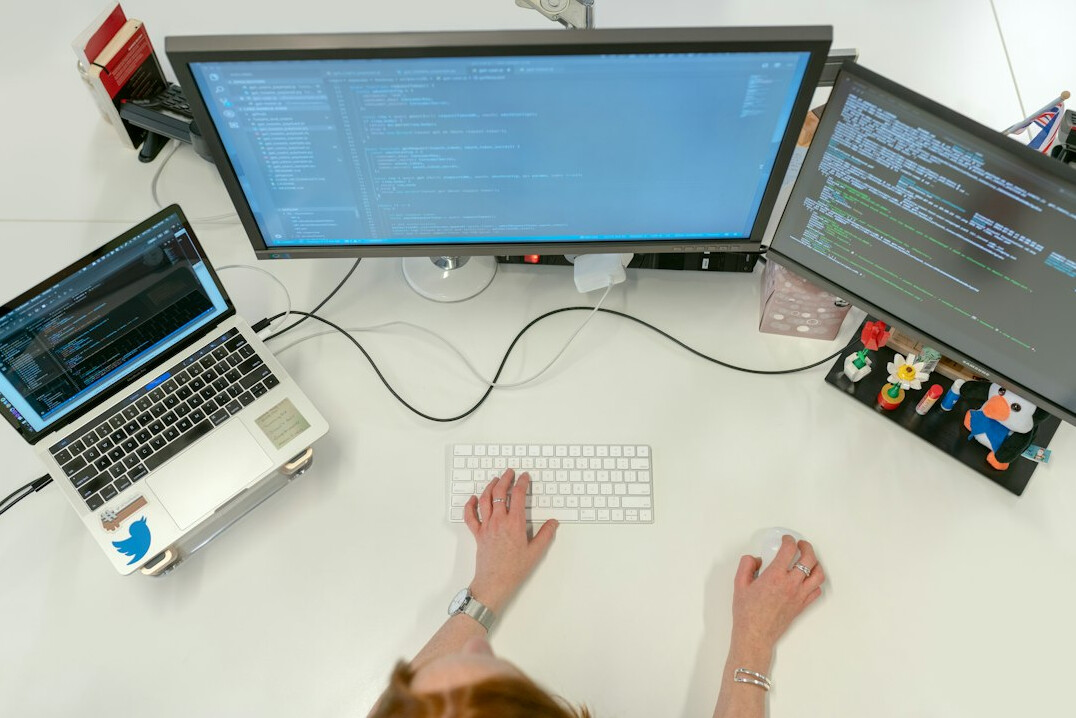 developer working on laptop