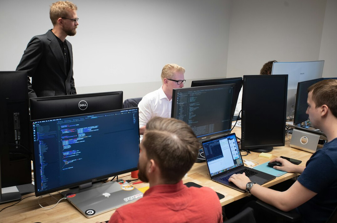 students learning programming